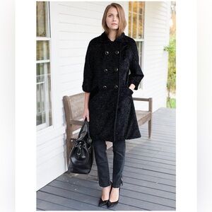 Emerson Fry Faux Persian Lamb Coat, Black, Size 4, Mint Condition